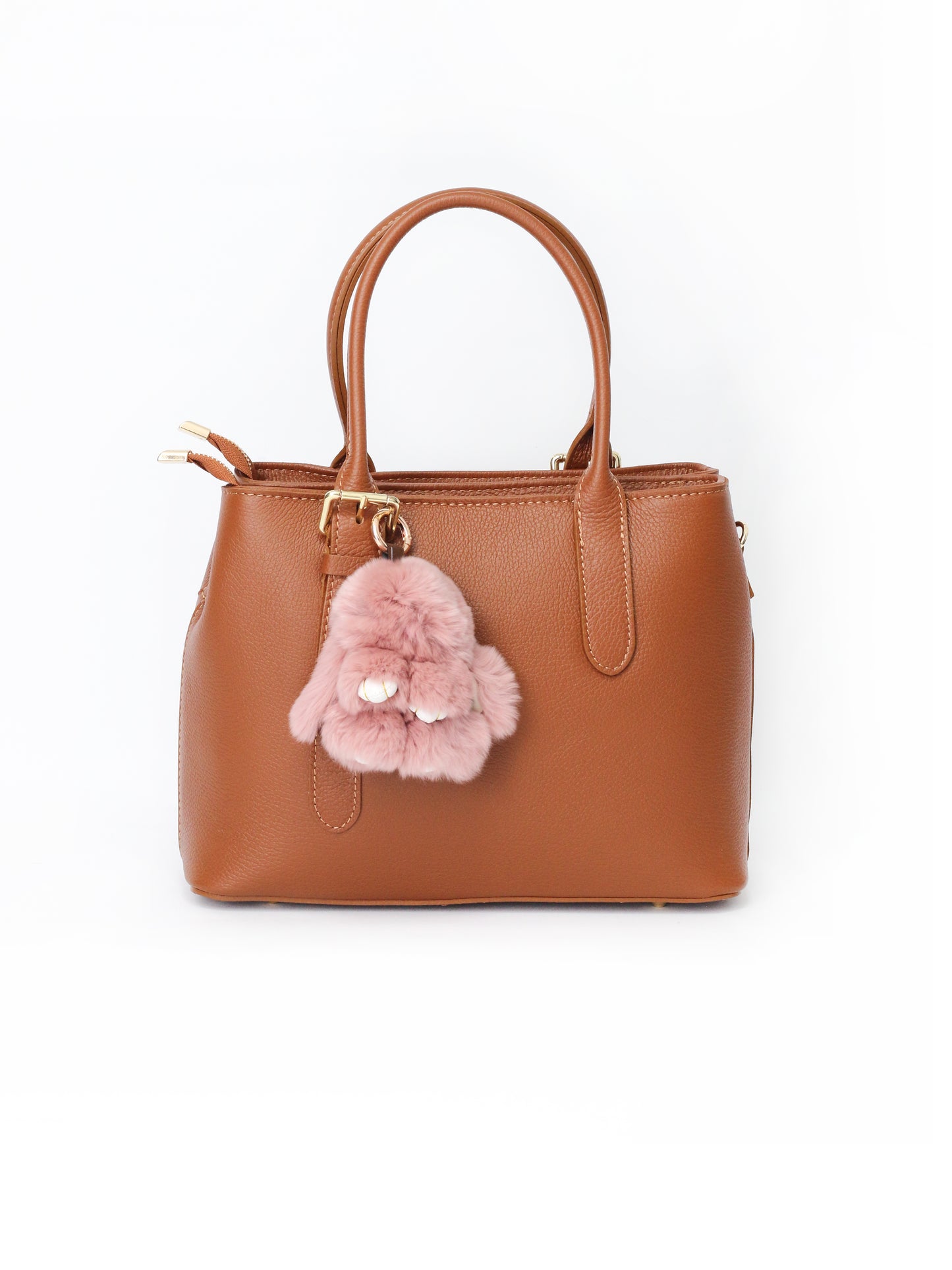 Fluffy Rabbit Charm Pink