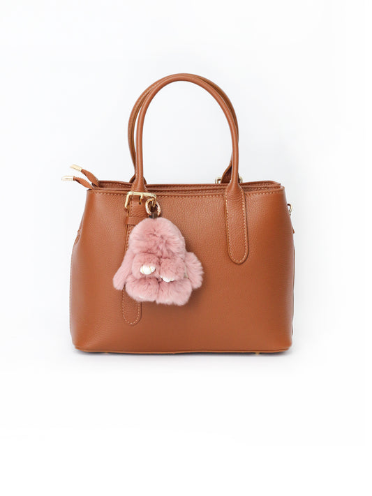 Fluffy Rabbit Charm Pink