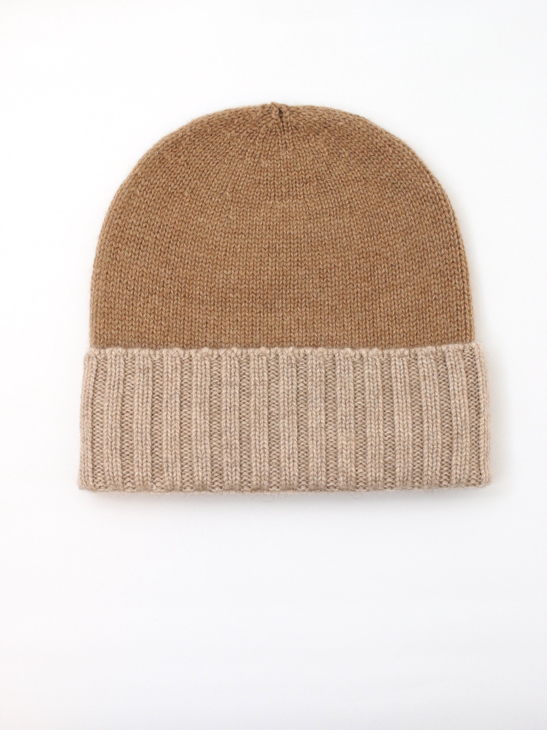 Bicolor Beanie - Honey brown/beige image