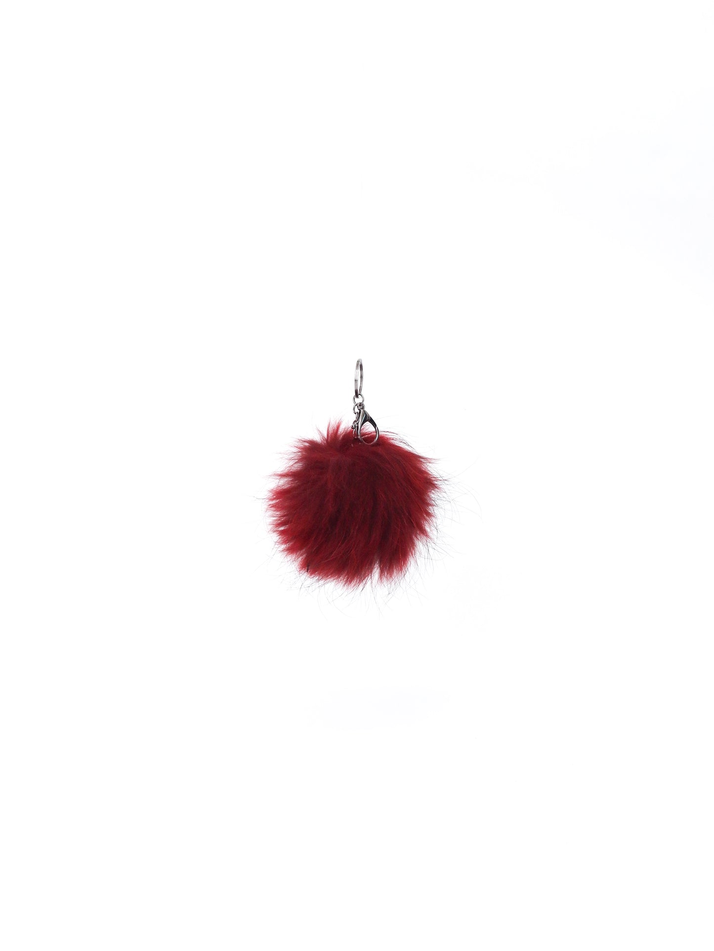 Fluffy Ball Charm Bordeaux