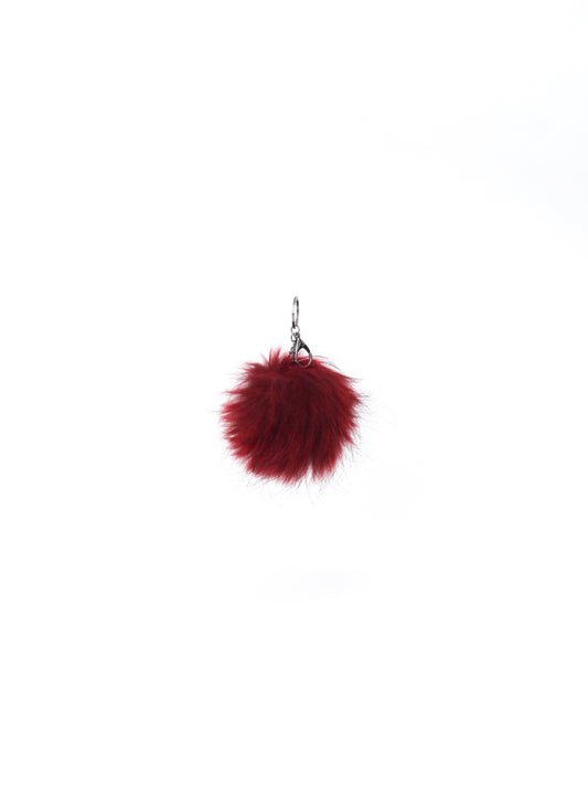 Fluffy Ball Charm Bordeaux