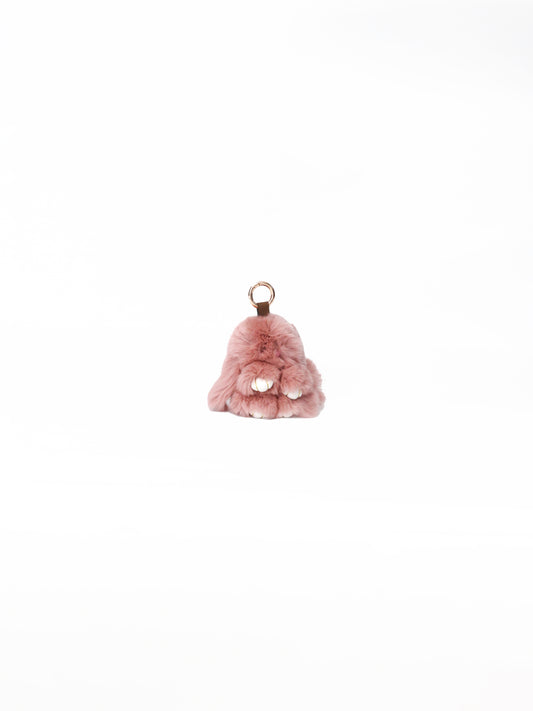Fluffy Rabbit Charm Pink