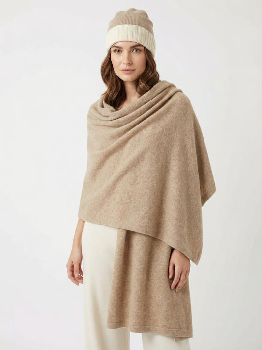 Stole & Bicolor Beanie